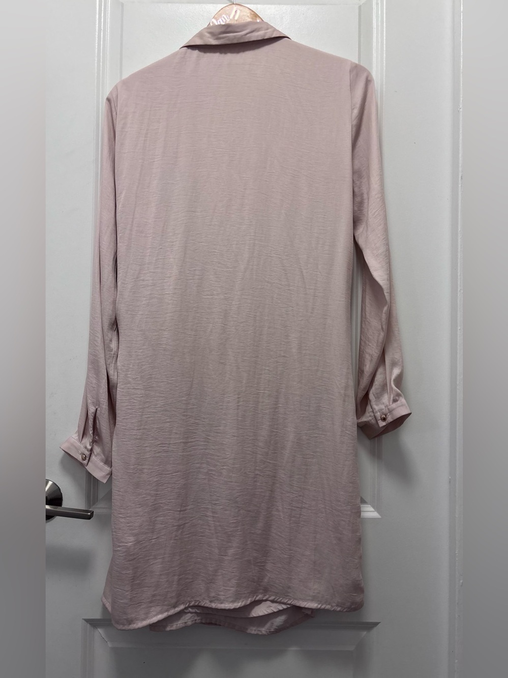 Wrap Shirt Dress in Mauve Blush - Picture 6 of 11